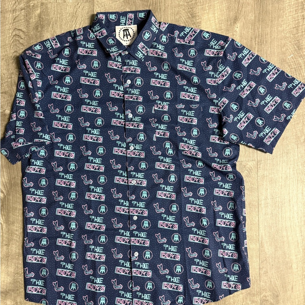 Barstool Sports Navy Blue Graphic Men's Shirt